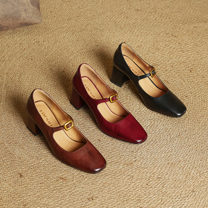 Rocio Genuine Leather Heels