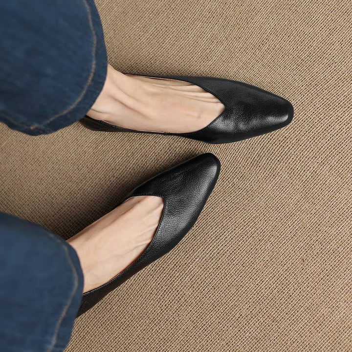 Nia Genuine Leather Flats