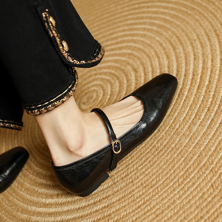 Carla Genuine Leather Flats