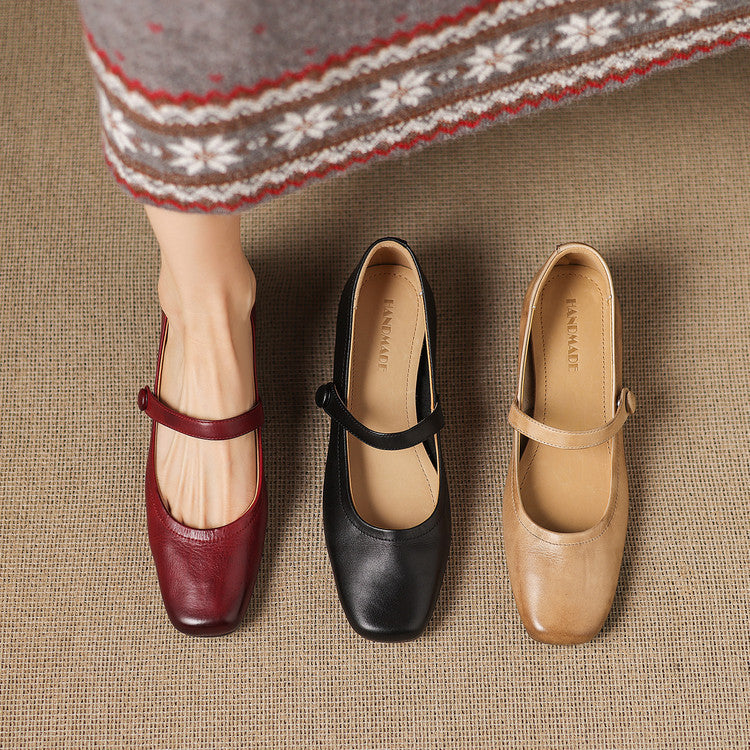 Selin Genuine Leather Flats