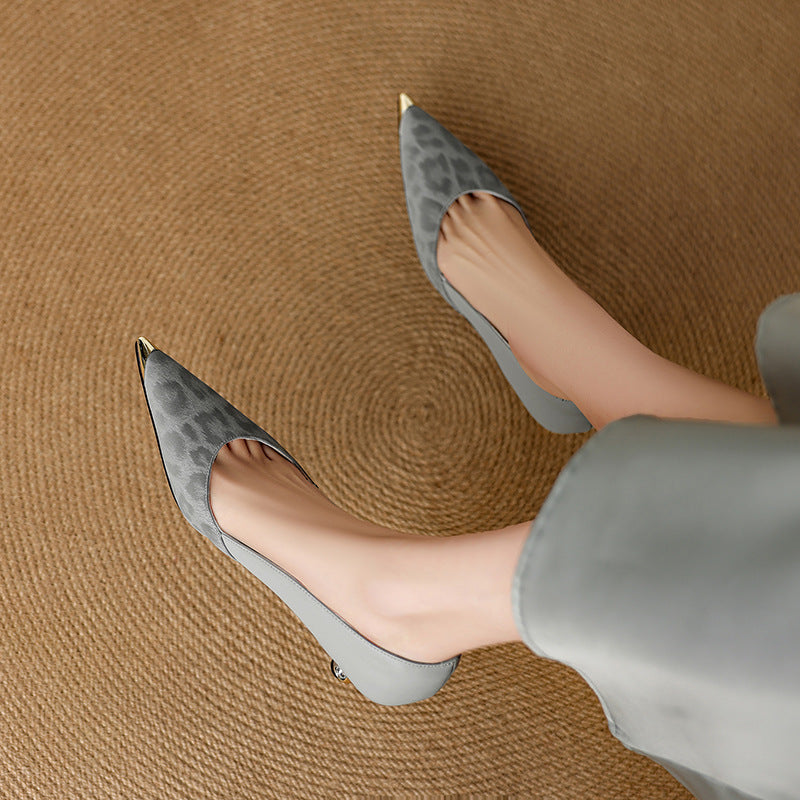 Venna Genuine Leather Heels