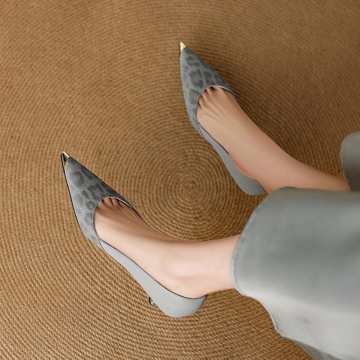 Venna Genuine Leather Heels