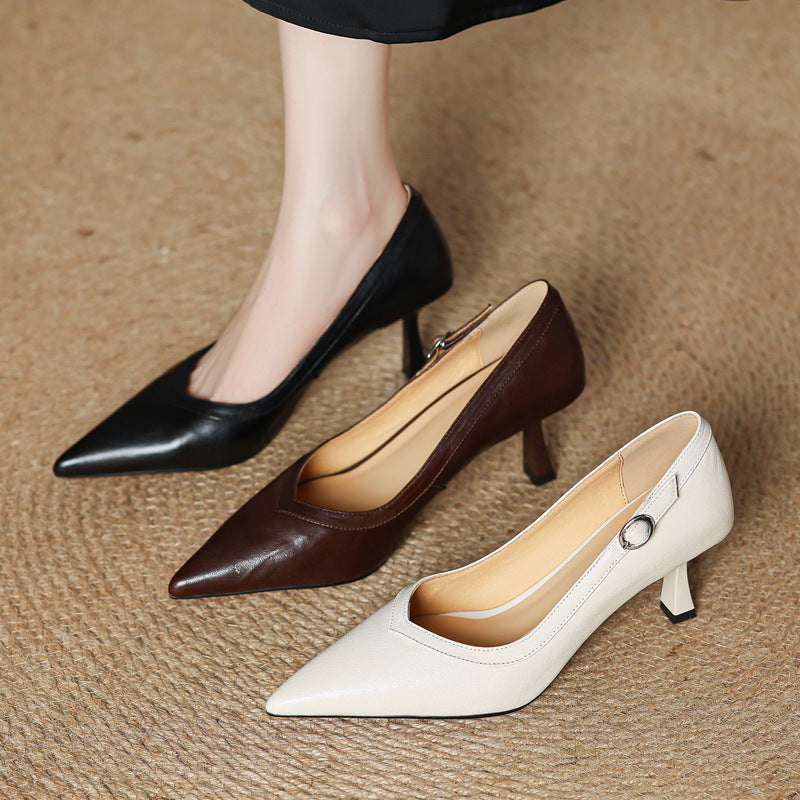 Valina Genuine Leather Heels