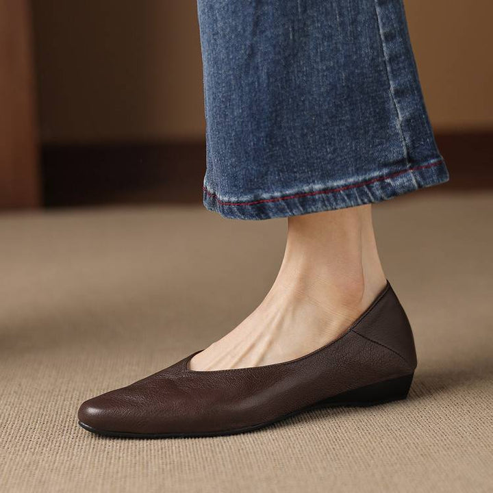 Nia Genuine Leather Flats