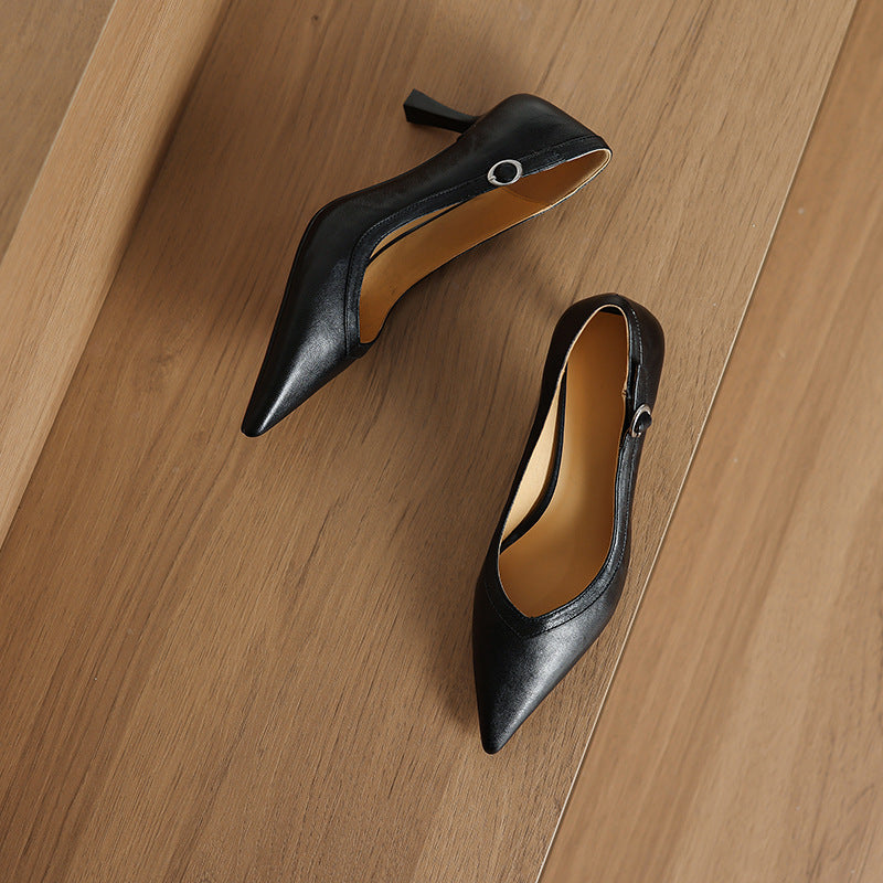 Valina Genuine Leather Heels