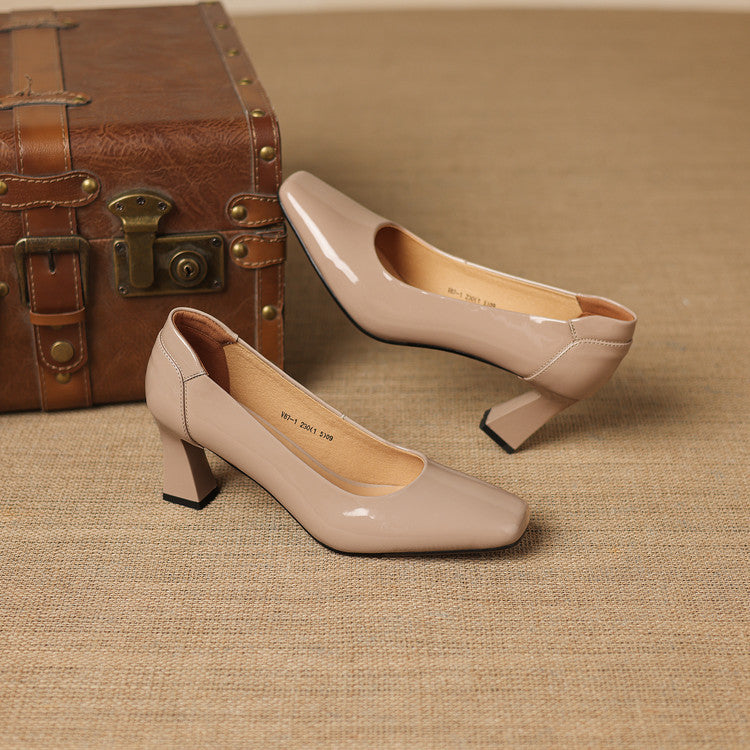Elira Genuine Leather Heels