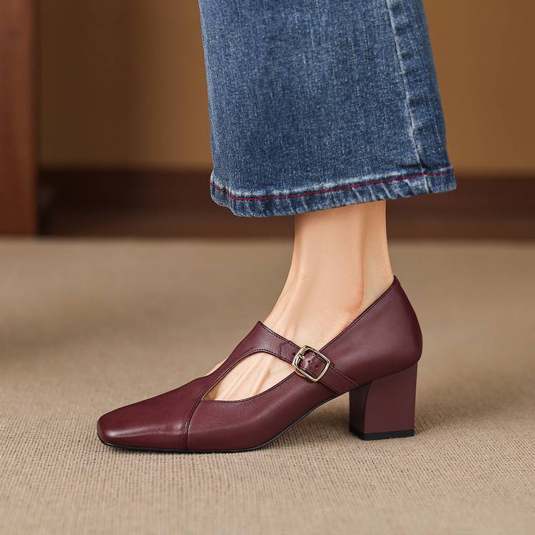 Zela Genuine Leather Heels