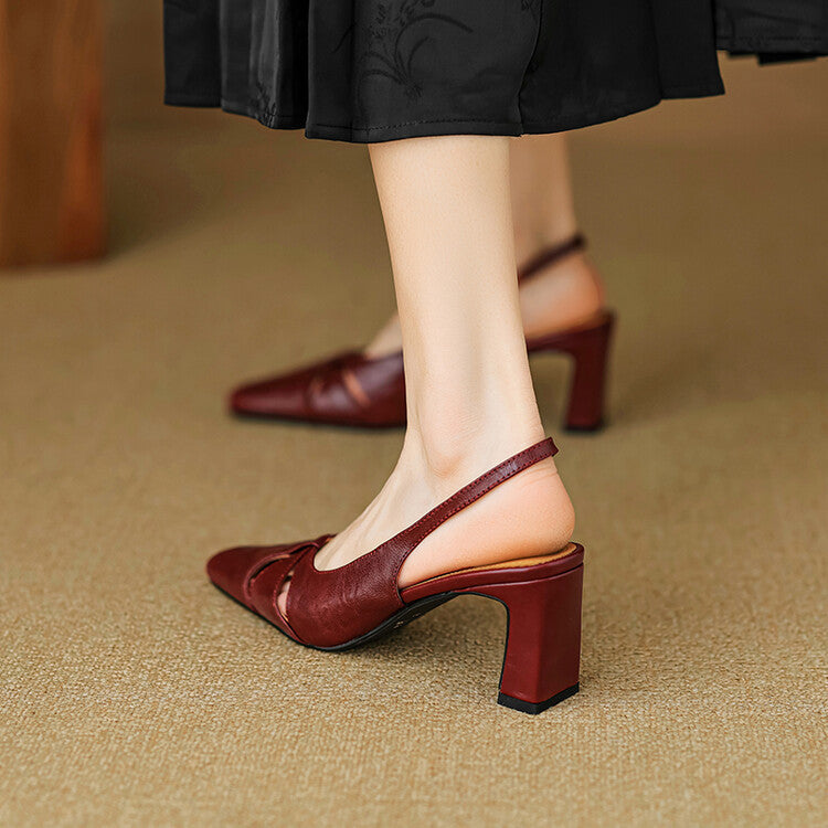 Harni Genuine Leather Heels