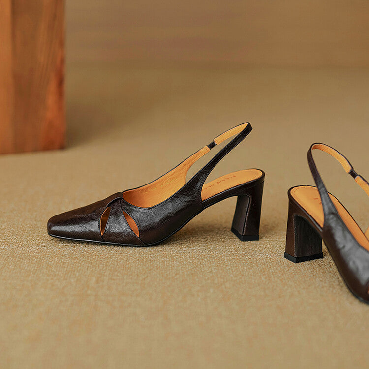 Harni Genuine Leather Heels