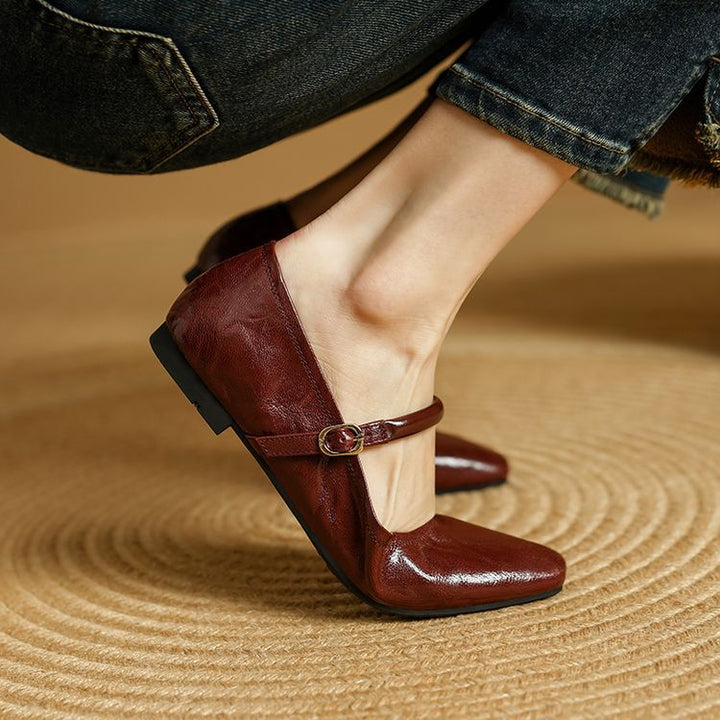 Carla Genuine Leather Flats