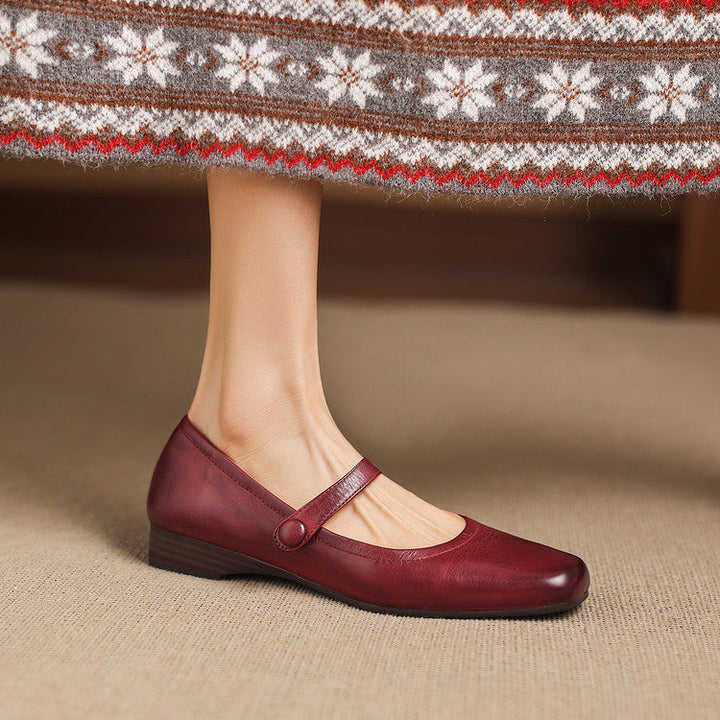 Selin Genuine Leather Flats