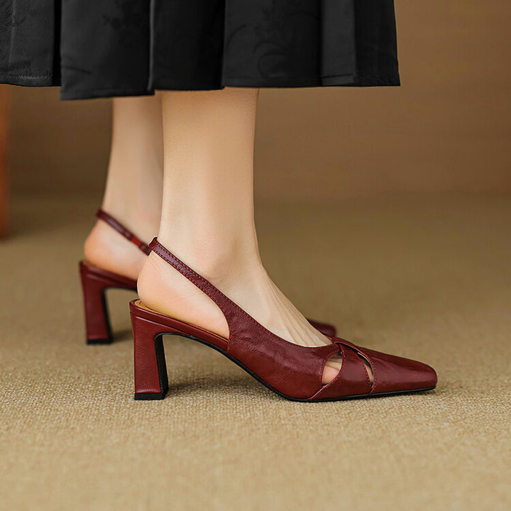 Harni Genuine Leather Heels