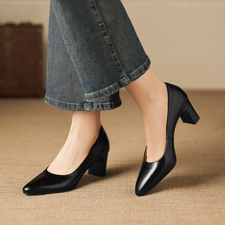 Narin Genuine Leather Heels