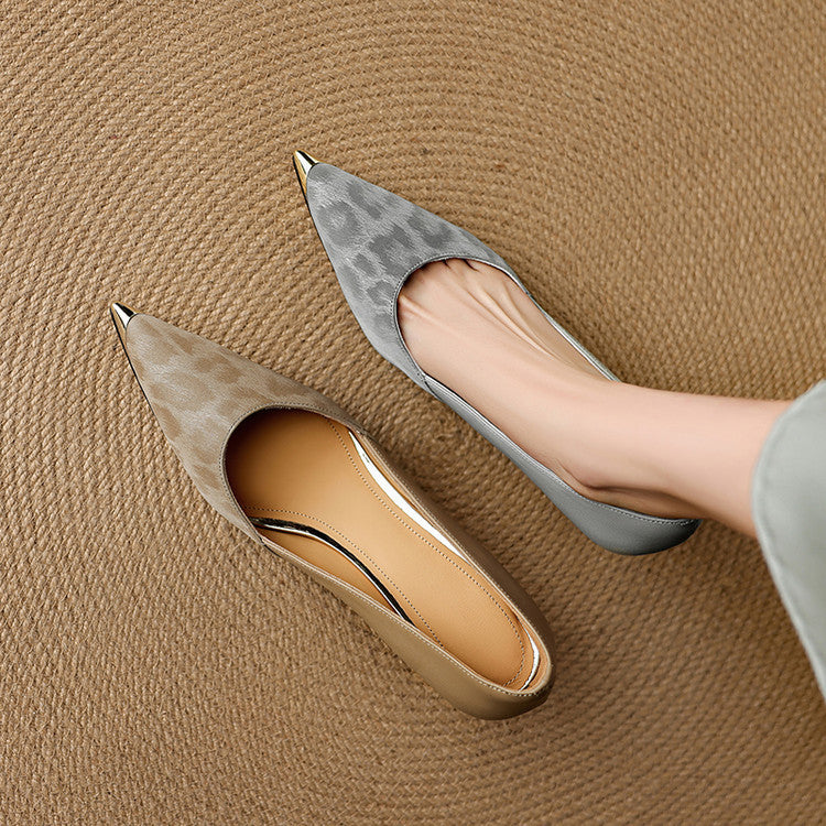 Venna Genuine Leather Heels