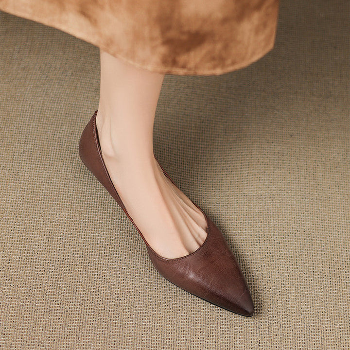 Sela Genuine Leather Flats