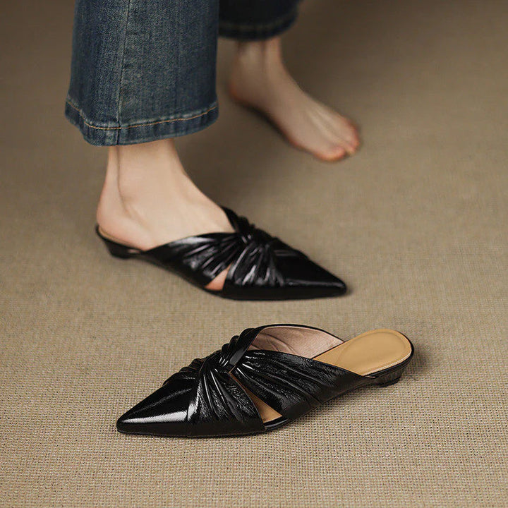 Zeva Genuine Leather Mules
