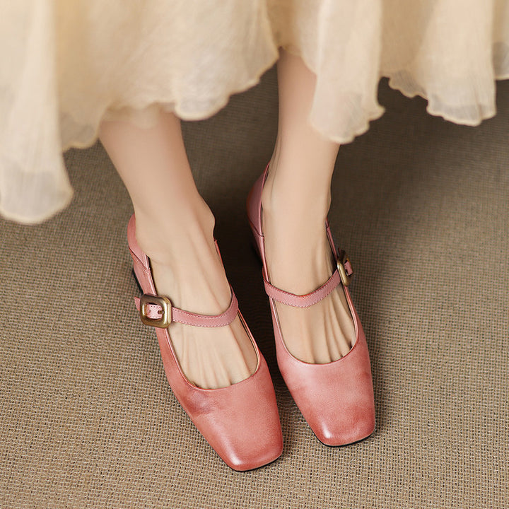 Zinia Genuine Leather Heels