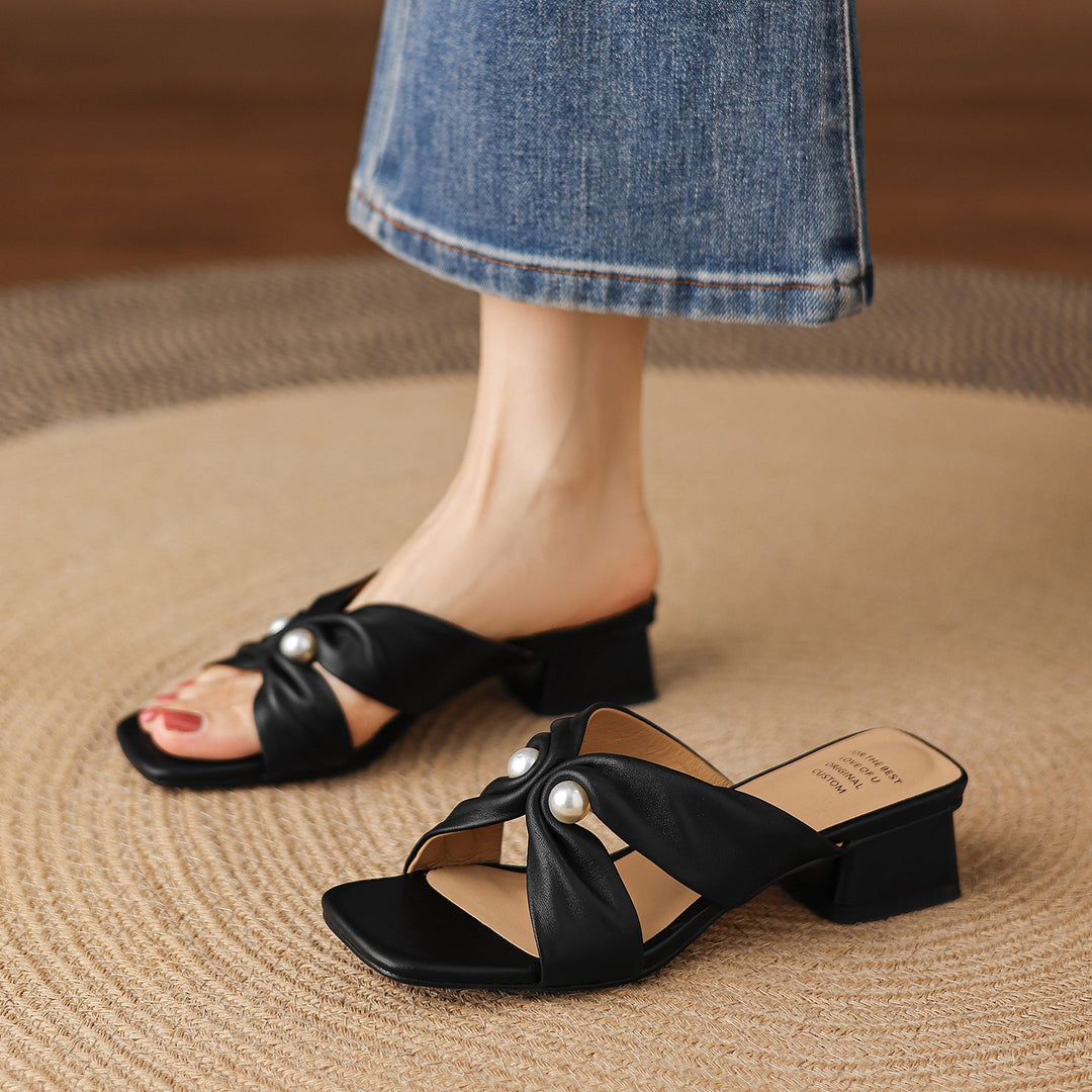 Amiel Genuine Leather Heels
