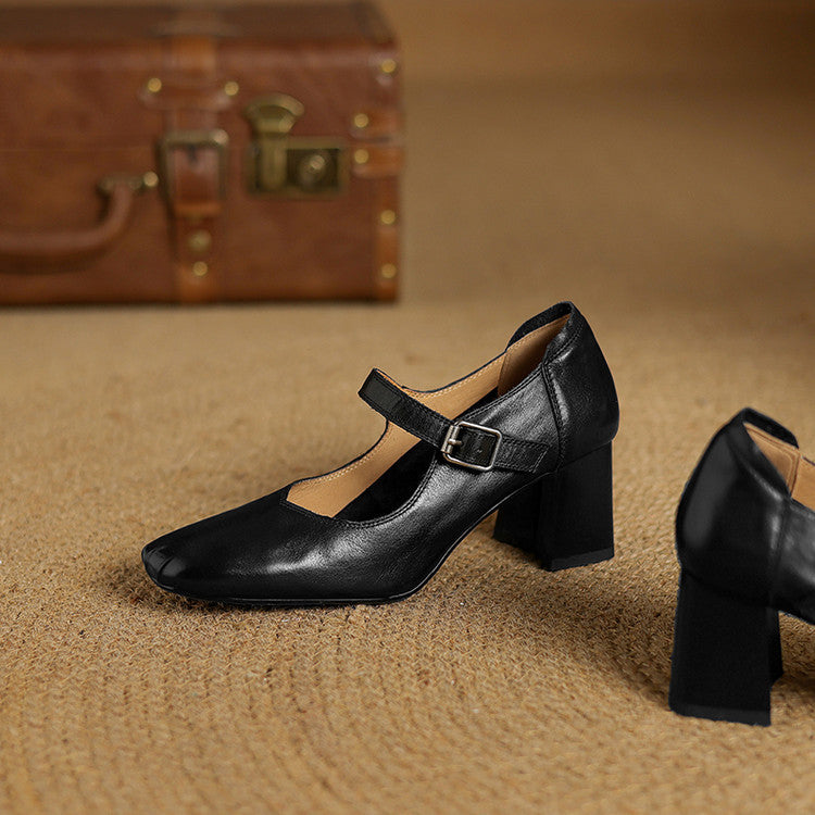 Nera Genuine Leather Heels
