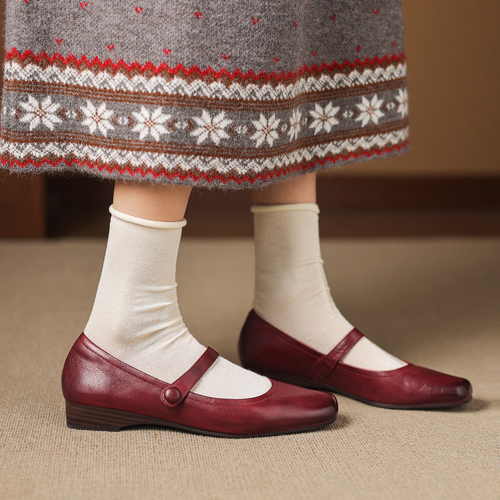 Selin Genuine Leather Flats