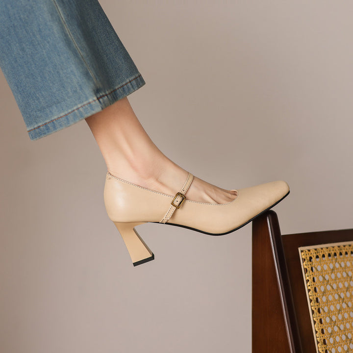 Amor Genuine Leather Heels