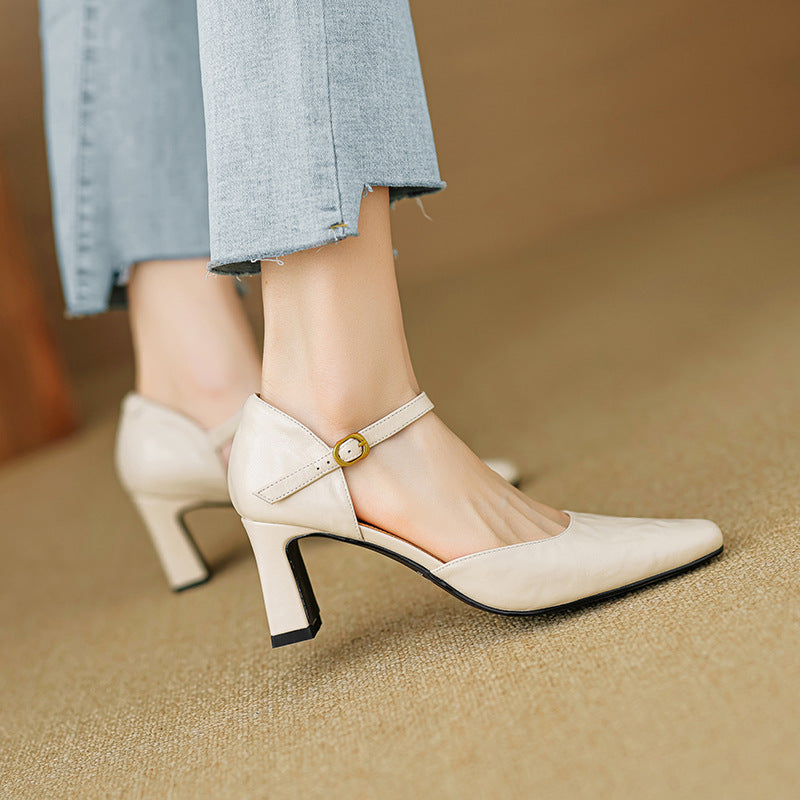 Alethea Genuine Leather Heels