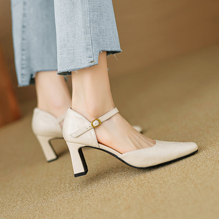Alethea Genuine Leather Heels