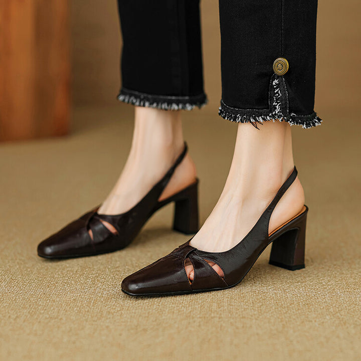 Harni Genuine Leather Heels