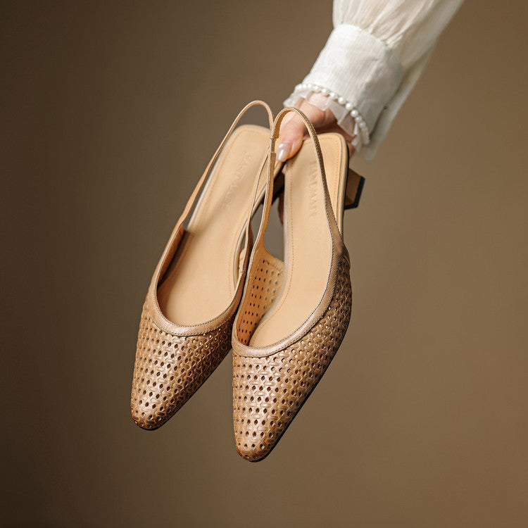 Aden Genuine Leather Slingbacks
