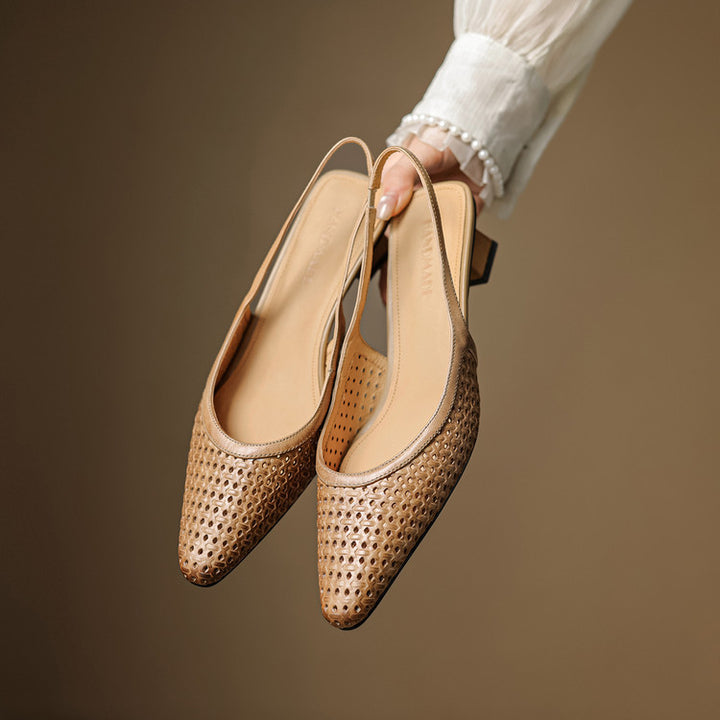 Aden Genuine Leather Slingbacks