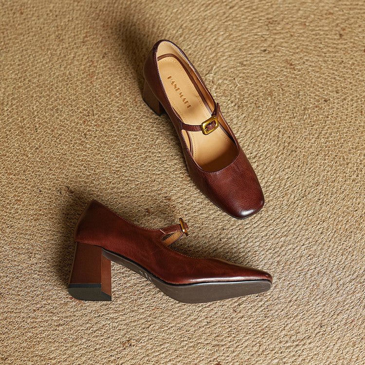Rocio Genuine Leather Heels