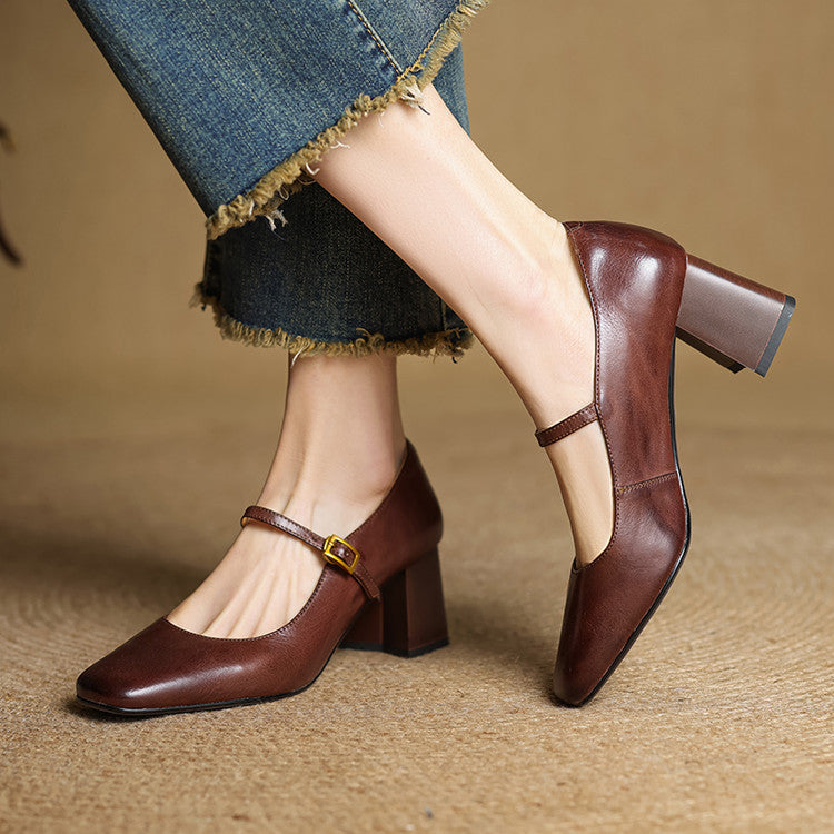 Sophia Genuine Leather Heels