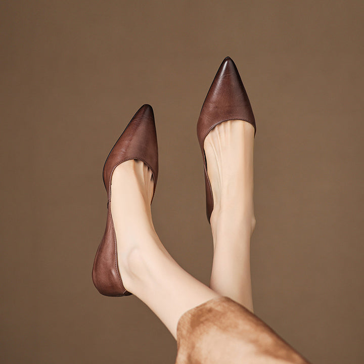 Meya Genuine Leather Flats