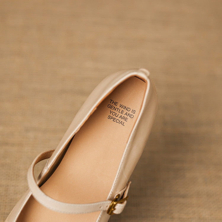 Yoria Genuine Leather Flats