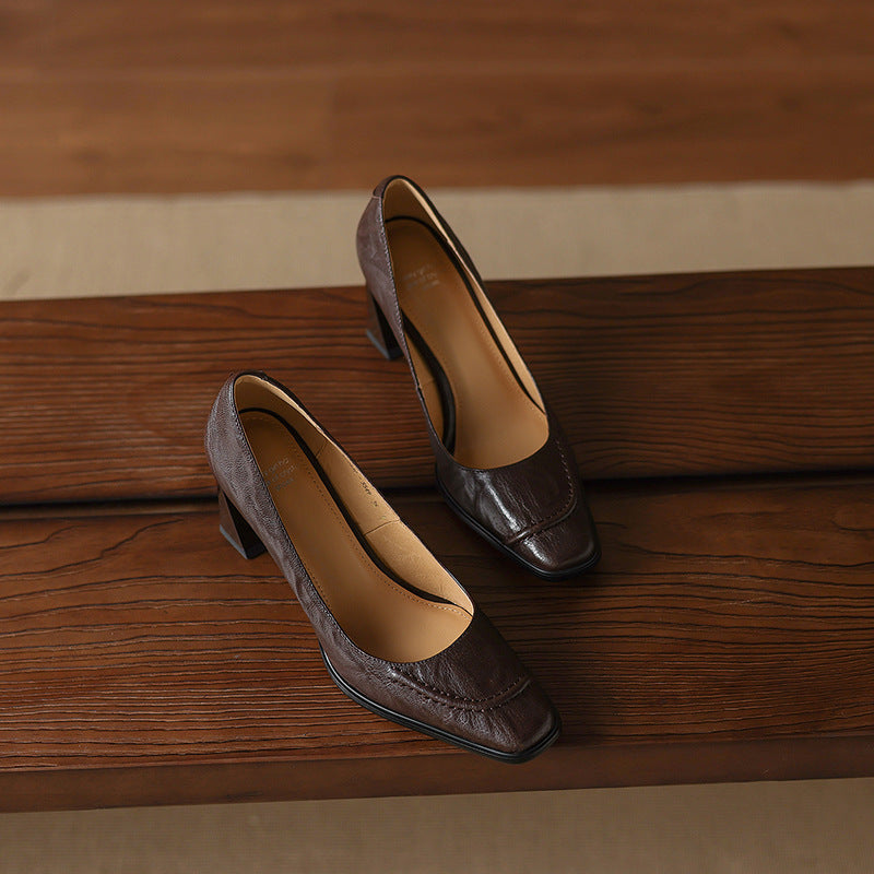 Ariel Genuine Leather Heels