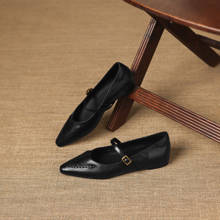 Yoria Genuine Leather Flats