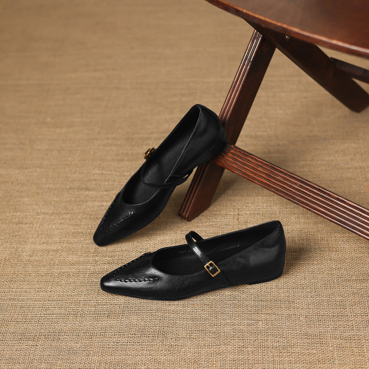 Yoria Genuine Leather Flats