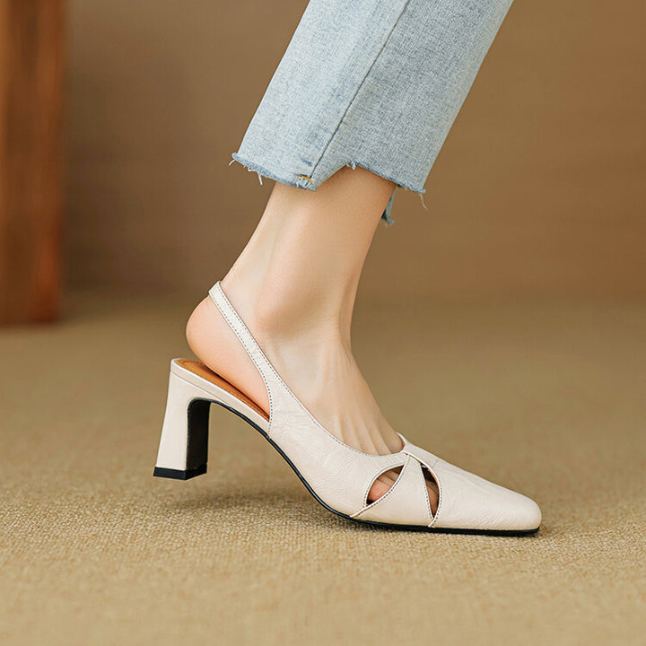 Harni Genuine Leather Heels