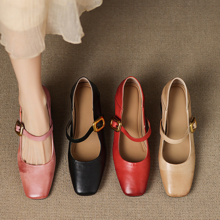 Zinia Genuine Leather Heels