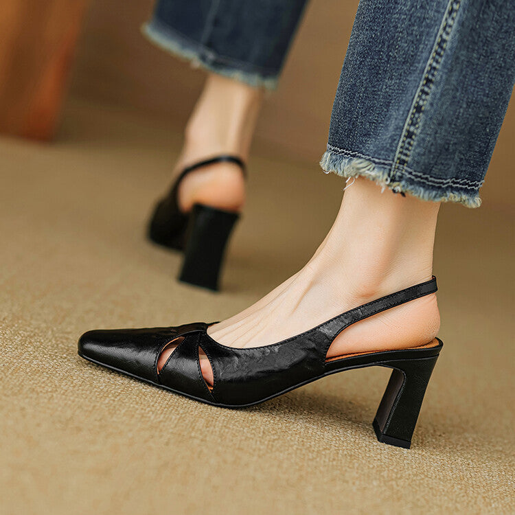 Harni Genuine Leather Heels