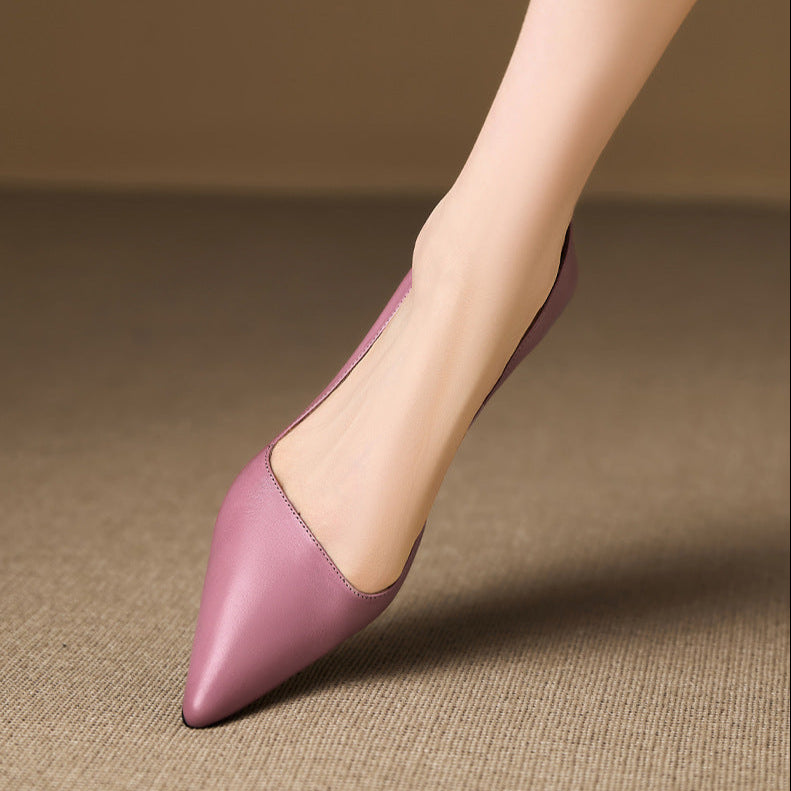 Elyse Genuine Leather Heels