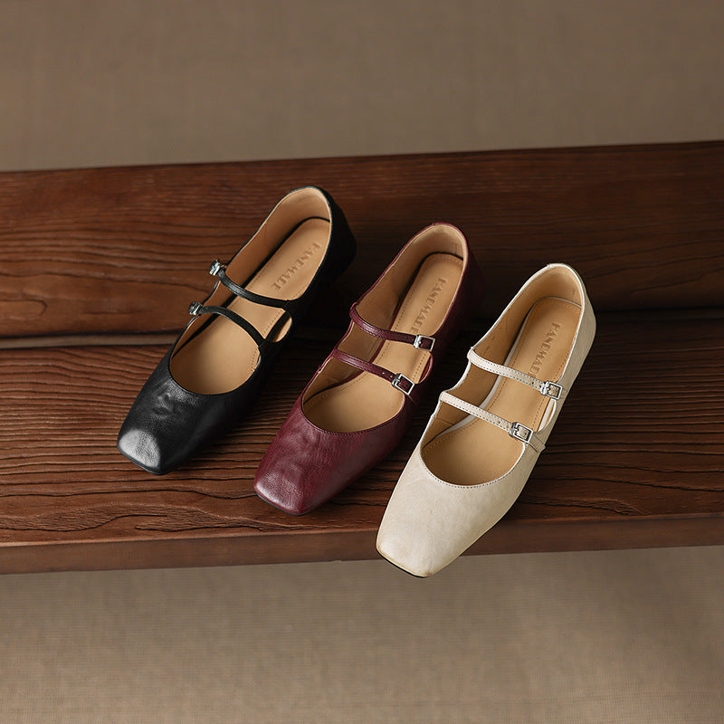 Zarya Genuine Leather Flats