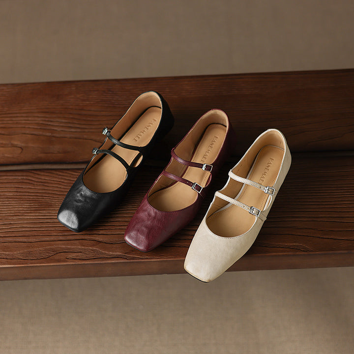 Zarya Genuine Leather Flats