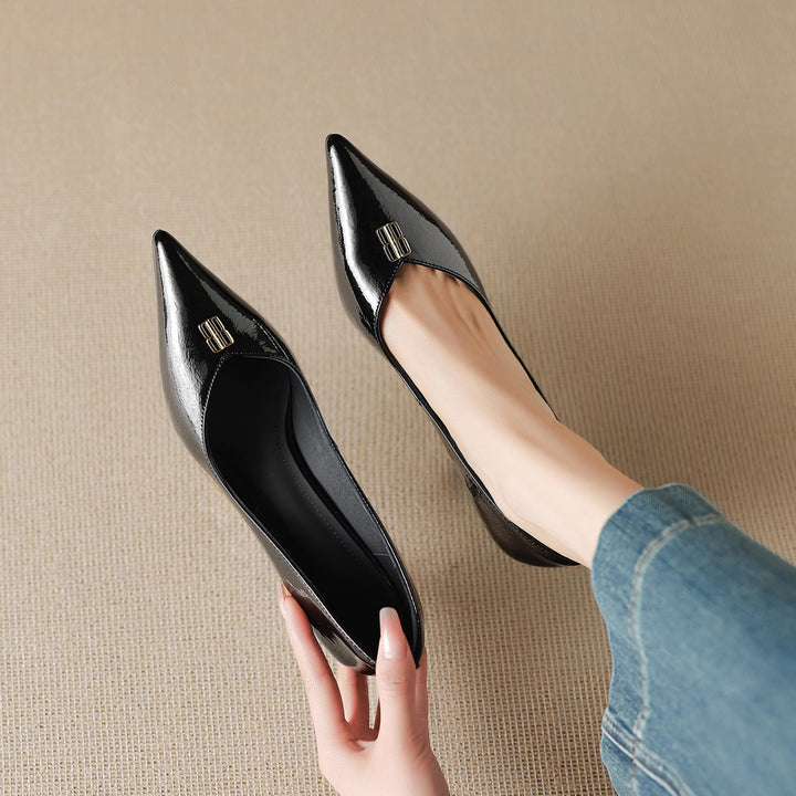 Delra genuine leather heels