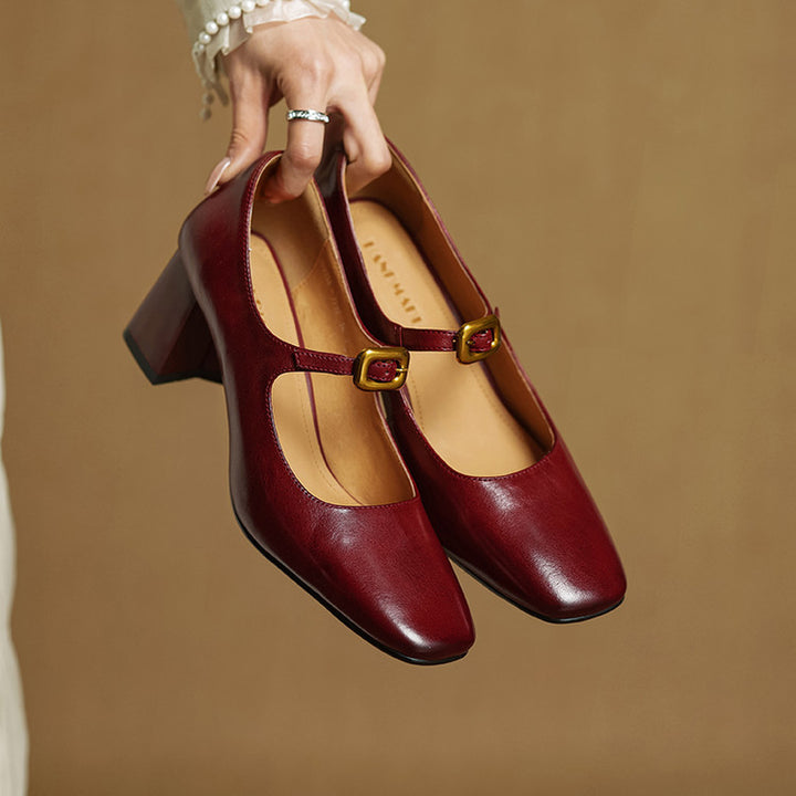 Rocio Genuine Leather Heels