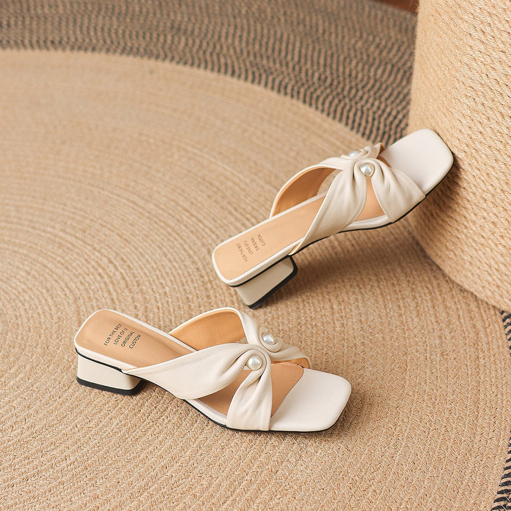 Amiel Genuine Leather Heels