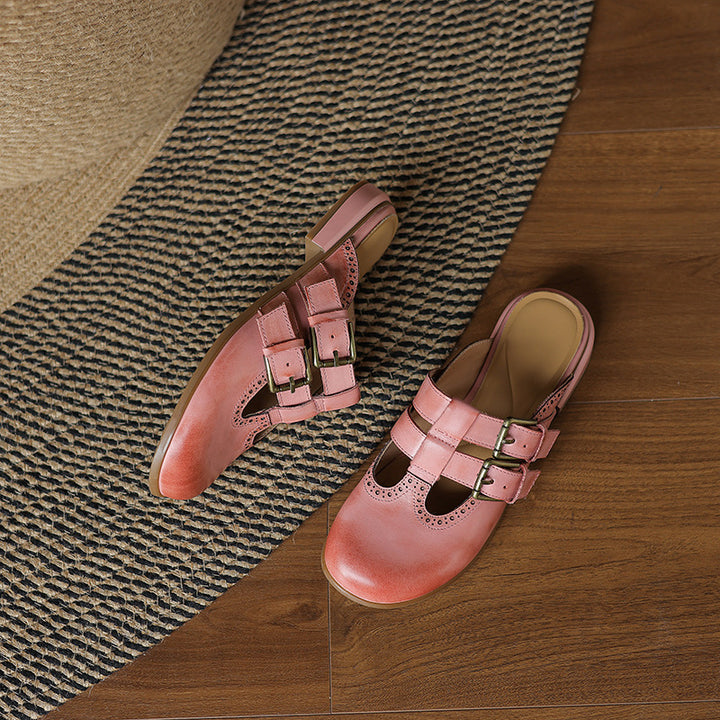 Escal Genuine Leather Mules