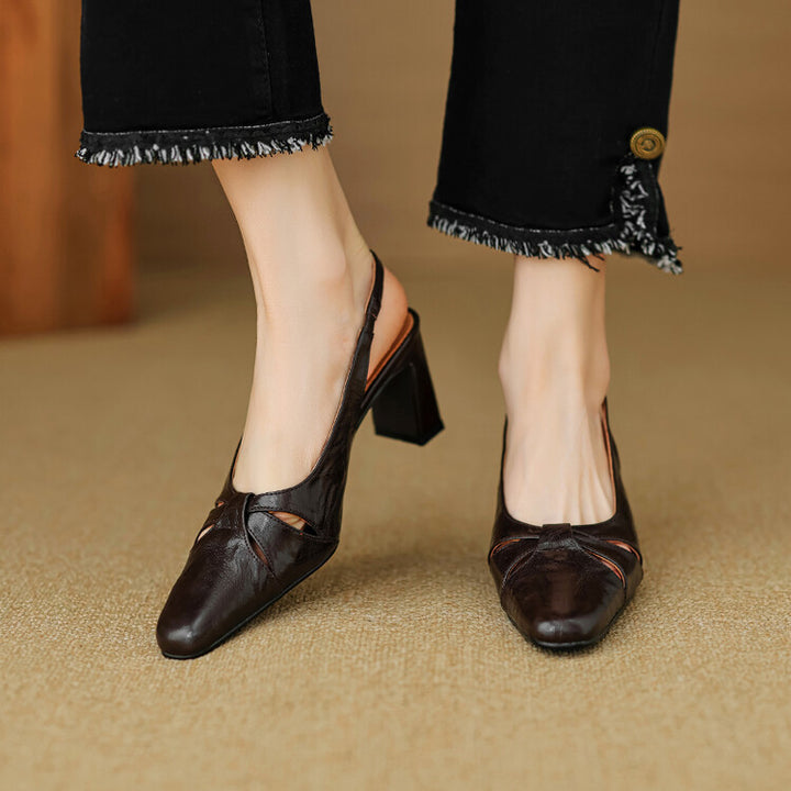Harni Genuine Leather Heels