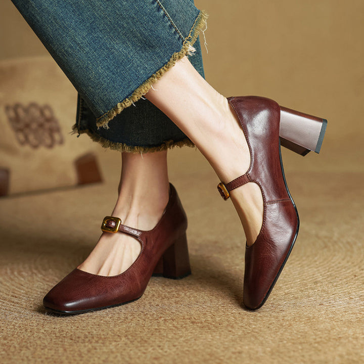 Rocio Genuine Leather Heels
