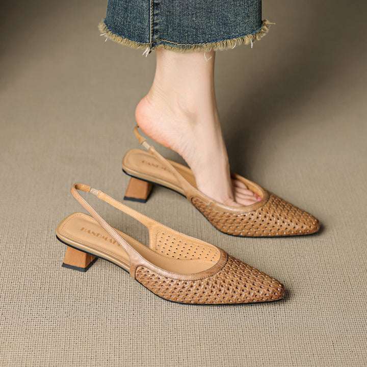 Aden Genuine Leather Slingbacks